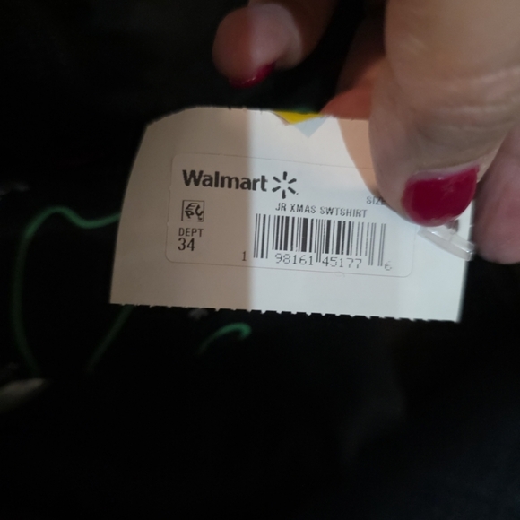 Wound Up Black Christmas SANTA BABY Graphic Sweatshirt Size Large NWT Girls - Picture 4 of 6